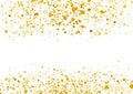 Golden foil confetti particle layout template card