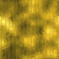 Golden Foil Seamless and Tileable luxury background texture. Glittering holiday wrinkled gold background. Royalty Free Stock Photo