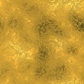Golden Foil Seamless and Tileable luxury background texture. Glittering holiday wrinkled gold background. Royalty Free Stock Photo