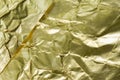 Golden foil textured and background Royalty Free Stock Photo