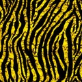 Golden foil tiger or zebra seamless pattern