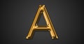 Golden letter A illustration Royalty Free Stock Photo
