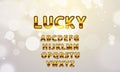 Golden font pattern text Vip Casino