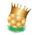 Golden football crown