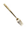 Golden fork isolated