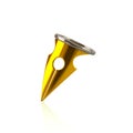 Golden fountain pen icon Royalty Free Stock Photo