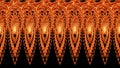 Golden fractal bonfire flower ornament Royalty Free Stock Photo