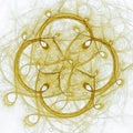 Golden fractal clover