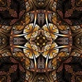 Golden fractal kaleidoscope