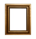 Golden frame with path Royalty Free Stock Photo