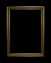 Golden frame with clipping path Royalty Free Stock Photo