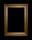 Golden frame with clipping path Royalty Free Stock Photo