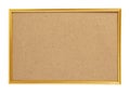 Golden frame with cork board on transparent background Royalty Free Stock Photo