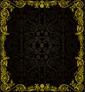 Golden frame on dark culed background Royalty Free Stock Photo
