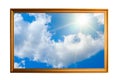 Golden frame filled with sky Royalty Free Stock Photo