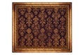 Golden frame with velvet pattern