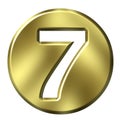 Golden Framed Number 7