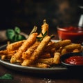 golden fried zucchini sticks