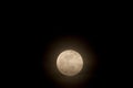 Full Moon with Wispy Clouds in Night Sky Background Royalty Free Stock Photo