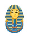 Golden funerary mask, bust of pharaoh of ancient Egypt, Tutankhamen. Royalty Free Stock Photo