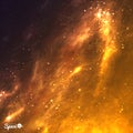 Golden galaxy background. Space nebula. Vector illustration.