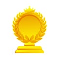 Golden game reward icon. Champion Frame for game icon