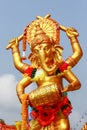 Golden Ganesha, lord of success, statue