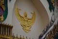 Golden Garuda on the pediment of the chapel