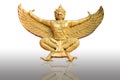 Golden garuda statue