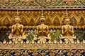Golden Garuda statues at Wat Phra Kaew
