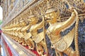 Golden Garuda at Wat Phar kaew Royalty Free Stock Photo