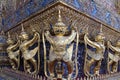 Golden Garuda in Wat Prakaew, Bangkok, Thailand Royalty Free Stock Photo