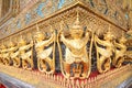 Golden garuda of wat prakaew Royalty Free Stock Photo