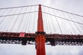 Golden Gate Bridge as seen from below, San Francisco, California Royalty Free Stock Photo