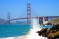 Golden Gate Bridge and Baker Beach Royalty Free Stock Photo