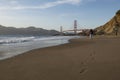 Golden Gate Bridge from Baker Beach, San Francisco, California Royalty Free Stock Photo