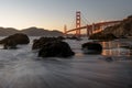 Golden Gate Bridge on the beach