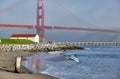 Golden Gate Bridge beach view, San Francisco, California Royalty Free Stock Photo