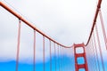 Golden Gate Bridge on a beautiful sunny day with blue sky and clouds in summer - San Fancisco Bay Area, Golden Gate National