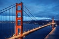 Golden Gate Bridge, blue hour Royalty Free Stock Photo