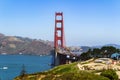 Golden Gate Bridge in the city of San Francisco, California, USA, the most famous and recognizable bridge in the world, a view