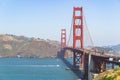 Golden Gate Bridge in the city of San Francisco, California, USA, the most famous and recognizable bridge in the world, a view Royalty Free Stock Photo