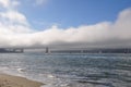 Golden Gate bridge with clouds - San Francisco Royalty Free Stock Photo