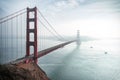 Golden Gate Bridge connecting San Francisco Bay and the Pacific Ocean in San Francisco, CA, USA Royalty Free Stock Photo