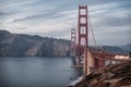 Golden Gate Bridge connecting San Francisco Bay and the Pacific Ocean in San Francisco, CA, USA Royalty Free Stock Photo