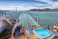 Golden Gate Bridge Cruise Ship View Royalty Free Stock Photo