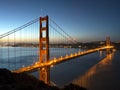 Golden Gate Bridge at dawn Royalty Free Stock Photo