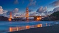 Golden Gate Bridge During The Evening Sky