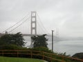 the golden gate bridge in the fog Royalty Free Stock Photo