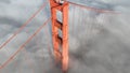 Golden Gate Bridge Fog at San Francisco in California United States. Royalty Free Stock Photo